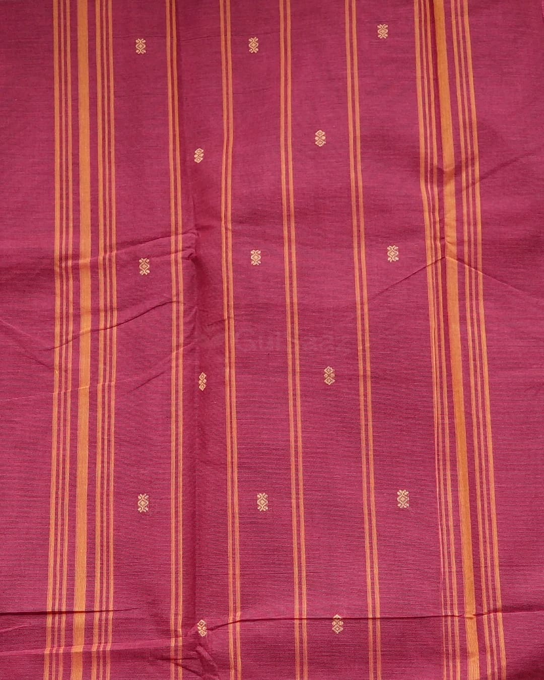 Deep magenta Handloom Chettinad Cotton Saree – view 3