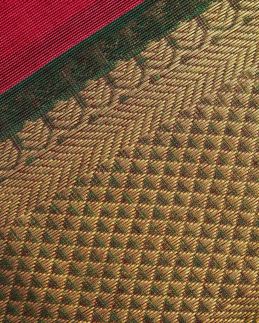 Deep magenta Handloom Chettinad Cotton Saree – view 4
