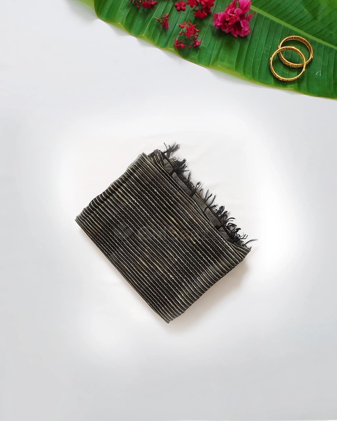 Vintage Charcoal Ghicha Silk Saree — Silk Sarees Saree
