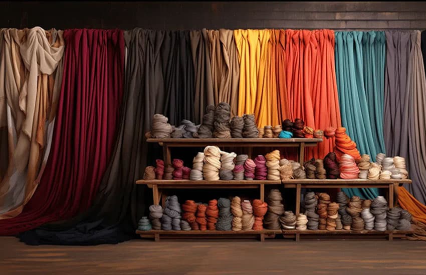 Close-up of handwoven fabric texture by GulSaaz artisans